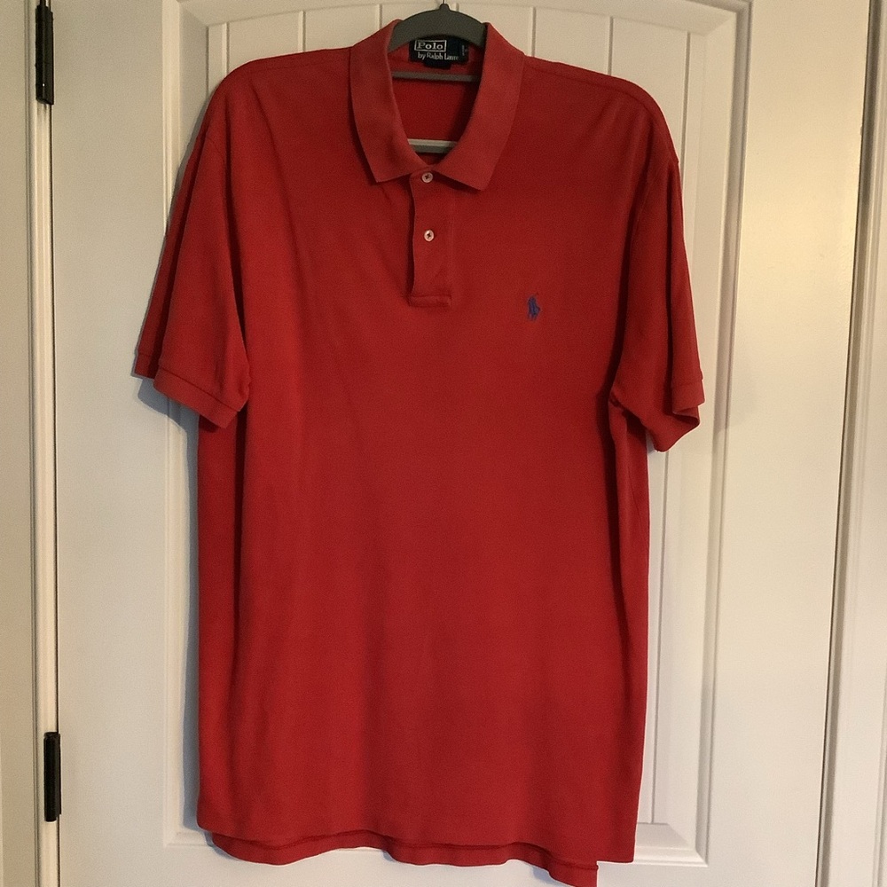 Ralph Lauren Men's Classic Red Polo Shirt‎